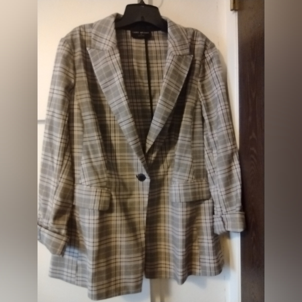 Lane Bryant Women's Classic Plaid Blazer - Picture 14 of 16